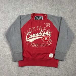 Old Time Hockey Sweatshirt Mens M Montreal Canadiens Red Gray NHL Sports Y2K